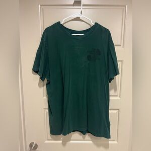 Distressed vintage green north face shirt